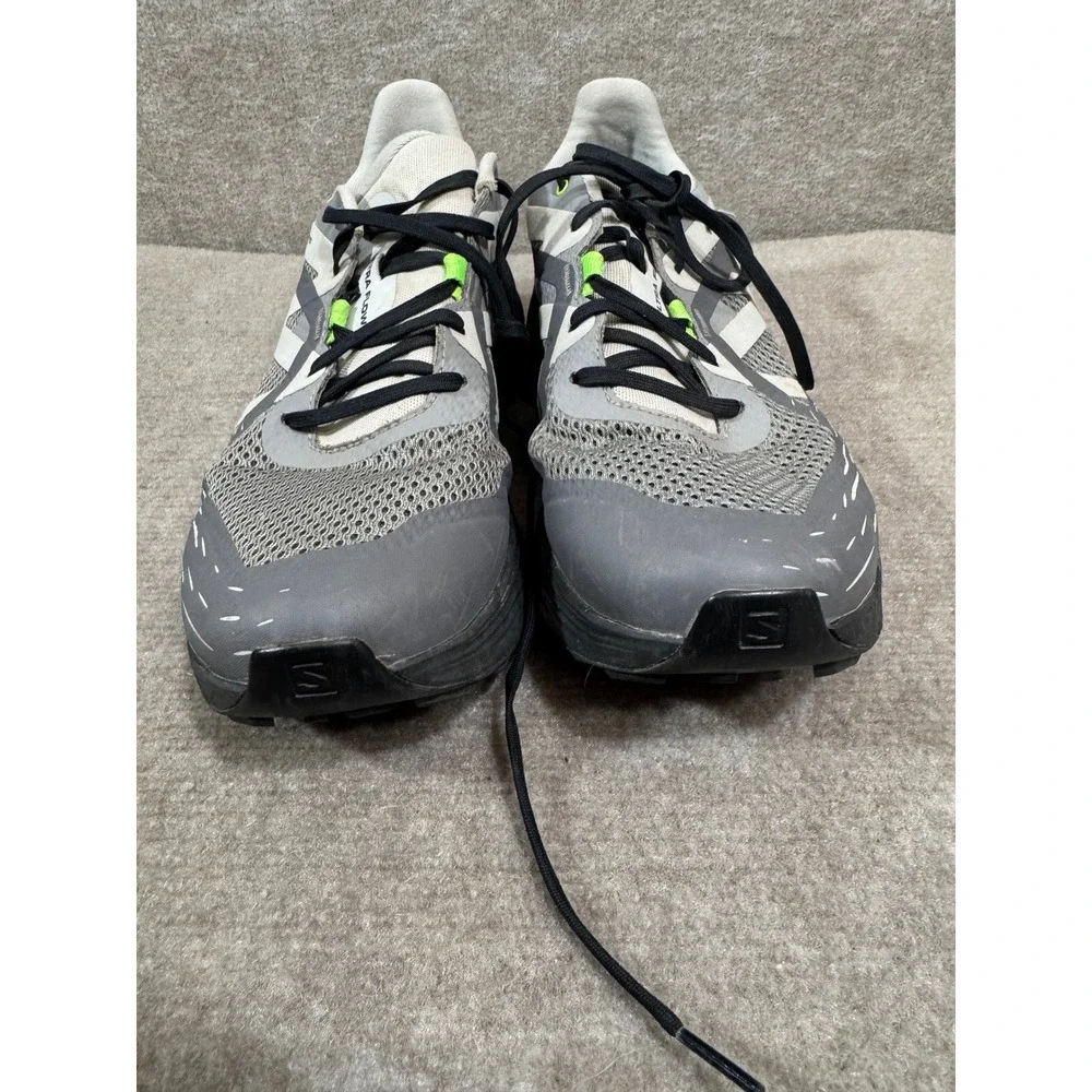 Salomon Ultra Flow Gore-Tex Running Shoes Mens 11.5 Grey White Trail Gorpcore
